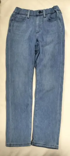 ユニクロ　ヒートテック　デニム　ロングパンツ　長ズボン　130サイズ　キッズ