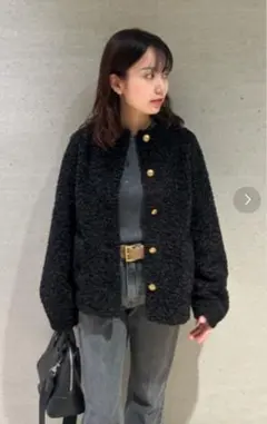 ミラオーウェン　ボアノーカラージャケットのサムネイル