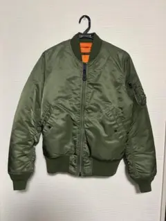 【美品】 ALPHA/アルファ MA1 カーキ S