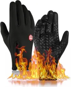 グローブ 防寒手袋 滑り止め付き 2L 極厚保温・二重防水・裏起毛・スマホ対応