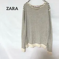 ♦︎ZARA ザラ　ストライプ 長袖カットソー M トップス　カジュアル