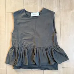 yoggy sanctuary フリルタンクトップ カーキ