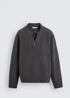 完売品　Zara ボタン付きニットポロシャツ