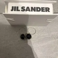JIL SANDER フープピアス ブラック ゴールドのサムネイル