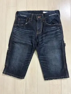 美品★EDWIN ダークブルー デニム　ハーフパンツ　28