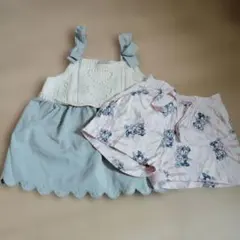 petit main ワンピース　ベビーGAPショートパンツ