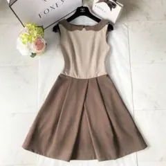 美品フォクシー定価14万円シルクウールワンピシャーベットピンク38 美品フォクシー定価14万円シルクウールワンピシャーベットピンク38