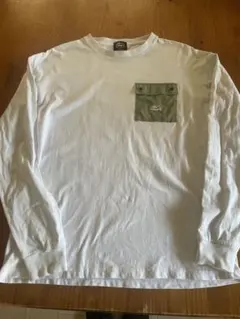 CAMP7ピュアホワイトロンTパタゴニアモンベルロゴプリントサイズM着用少美品