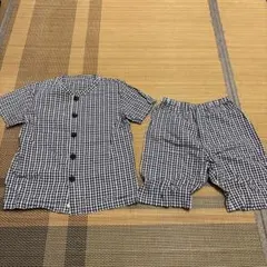 MUJI キッズ用チェック柄パジャマセット