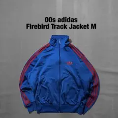 00s adidas トラックジャケット ファイヤーバード L 青×赤 ジャージ