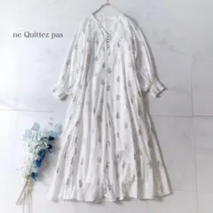 アンティパスト】ノーカラージャケット 七分袖 刺繍レース 上品 日本製