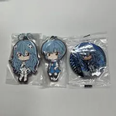 綾波レイ 新世紀エヴァンゲリオン ラバーマスコット 缶バッジ