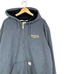 carhartt カーハート ジップアップパーカー 企業ロゴ XL グレー