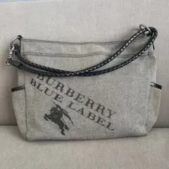バーバリー ブルーレーベル デカロゴ 2way ショルダーバッグ