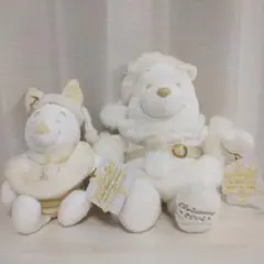 プーさん 　ピグレット　ディズニー ホワイトぬいぐるみ　クリスマス　未使用