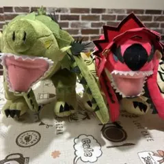 モンハン　リオレウス　リオレイアぬいぐるみ2種