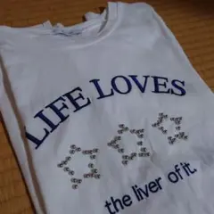 美品【グレディブリリアンスタースタッズロゴ刺繍T白】のサムネイル