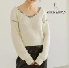 Ubyspick＆span 配色ステッチニットのサムネイル