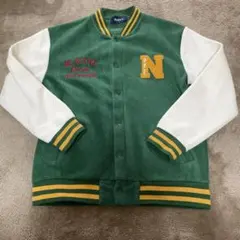 Navy Lサイズ スタジャン グリーン/ホワイト