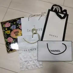 ブランド 紙袋5セット CHANEL GUCCIなど