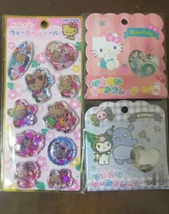 【正規品】キティ・クロミ おはじき、キティちゃんウォーターシール