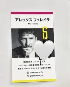 東京グレートベアーズ グレベアシート特典 サイン入り名刺のサムネイル