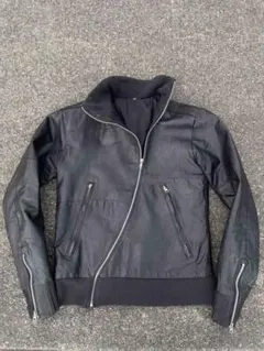 00s archive leather jacket 変形ジップ y2k