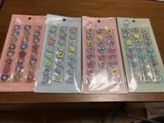 サンリオおはじきふうシール　キティ・シナモン・マイメロ・ハンギョドン