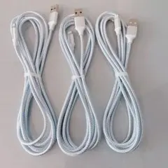 ✦iphone 充電 ケーブル 3本 2m lightning シルバー