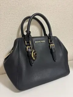MICHAEL KORS ブラックレザー ハンドバッグ