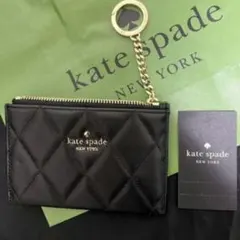 ケイトスペード コインケース カードホルダー レザー ブラック キルティング