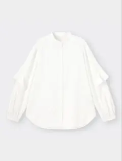 GU ラッフルスリーブブラウス長袖 M