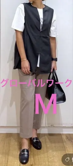 GLOBALWORK グローバルワーク　ZIPベスト　ジレ　М