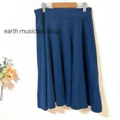 2.82 アースミュージック&エコロジー ひざ丈 フレアスカート ウエストゴム