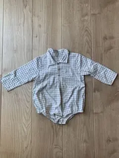 MONBÉBÉ チェック柄ロンパース 90