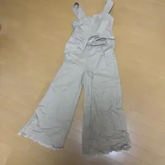 ナノユニバース　太ベルトカツラギサロペット　M　ワイドパンツ　ベージュ　ベージュのサムネイル
