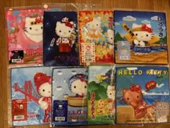 新品】ハローキティ ご当地ハンカチ8枚セット（日焼けキティほか 