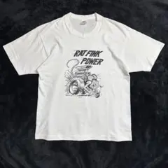 90s RAT FINK Tシャツ USA製 モノクロシングルステッチ エドロスのサムネイル