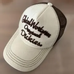 Dickies メッシュキャップ アメカジ レトロ ブラウン ベージュ