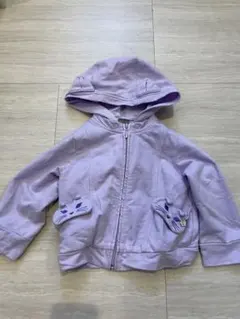 ANNA SUI MINI アナスイミニ　ラベンダー猫耳付きパーカー　90サイズ