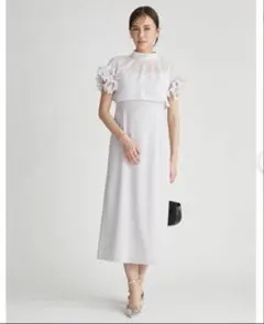 CELFORD フリル付きロングワンピース 36