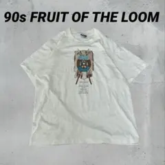 90s フルーツオブザルーム　USA製 キャンプ　半袖Tシャツ Lサイズ