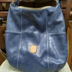 ラヘラ ネイビー レザー 3ウェイ　リュック　美品