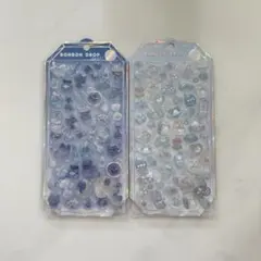 ボンボンドロップシール　シャーベット　よるねこ　みずいろ　2点