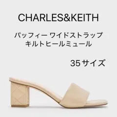 CHARLES&KEITH パッフィーワイドストラップキルトミュール 35サイズのサムネイル