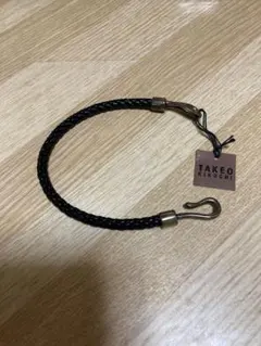 カ*ナ様 TAKEO KIKUCHI 黒編み込みレザーブレスレットのサムネイル