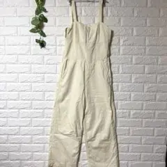 15697 アングリッド S アイボリー サロペット オールインワン 古着