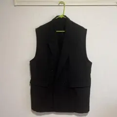 HARE ブラック ダブルブレスト ベスト