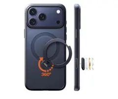 TORRAS iPhone17Pro用ケース 360°新定点回転スタンド