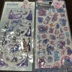 ディズニー スティッチ ボンボンドロップシール アナ雪 オラフ シール ぷくぷく